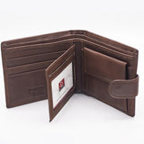 Premium Men’s Brown Leather Wallet – Handcrafted Slim Bifold Design with Multiple Card Slots & Coin Pocket