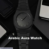 Premium Black Arabic Aura Smartwatch for Men – Luxury Design, Arabic Dial & Advanced Health Tracking