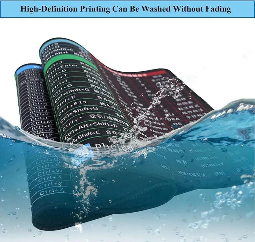 Professional Color-Coded Keyboard & Mouse Desk Mat – Large Extended Productivity Pad for Office, Web & Coding