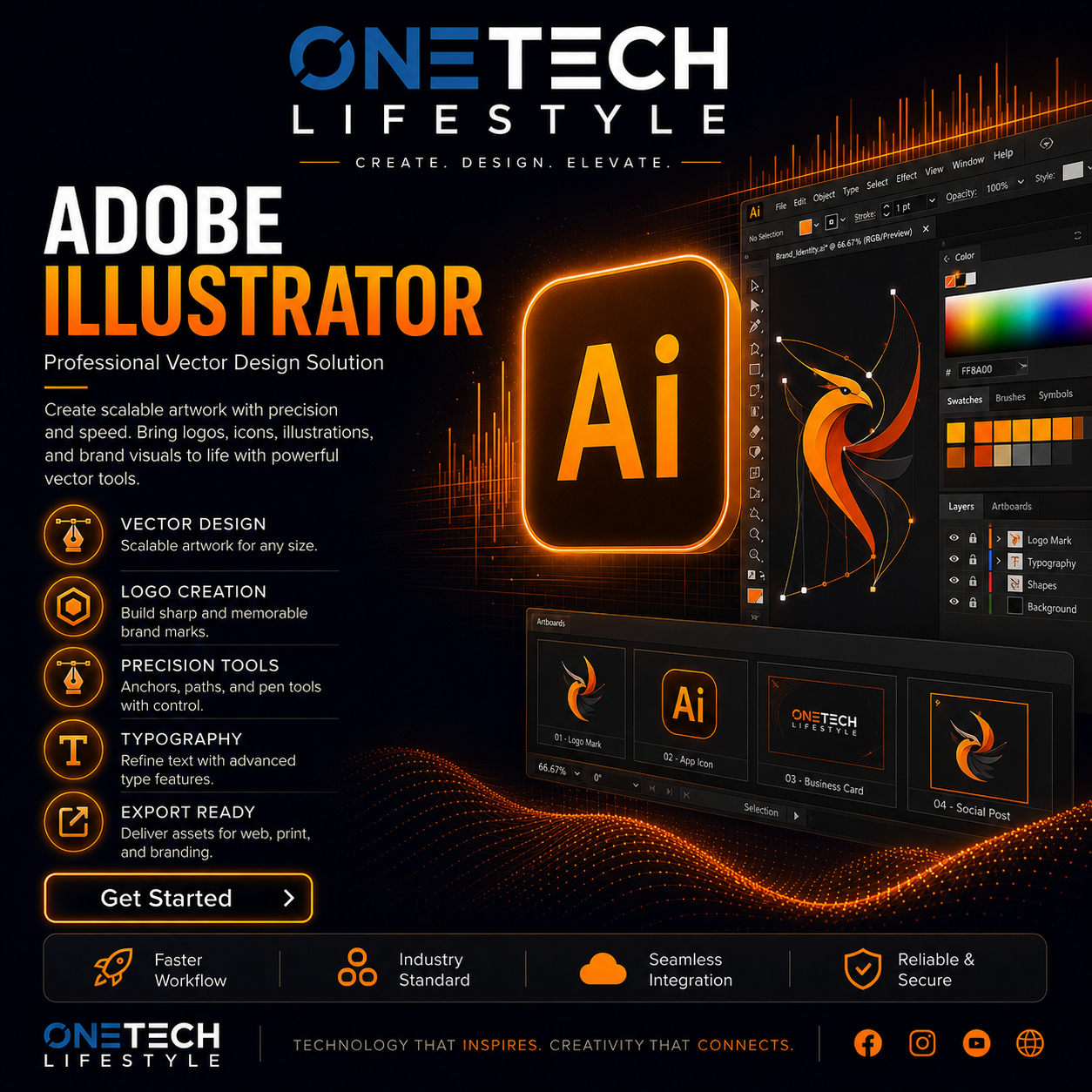 Adobe Illustrator – Industry Standard Vector Graphics (Lifetime Activation)