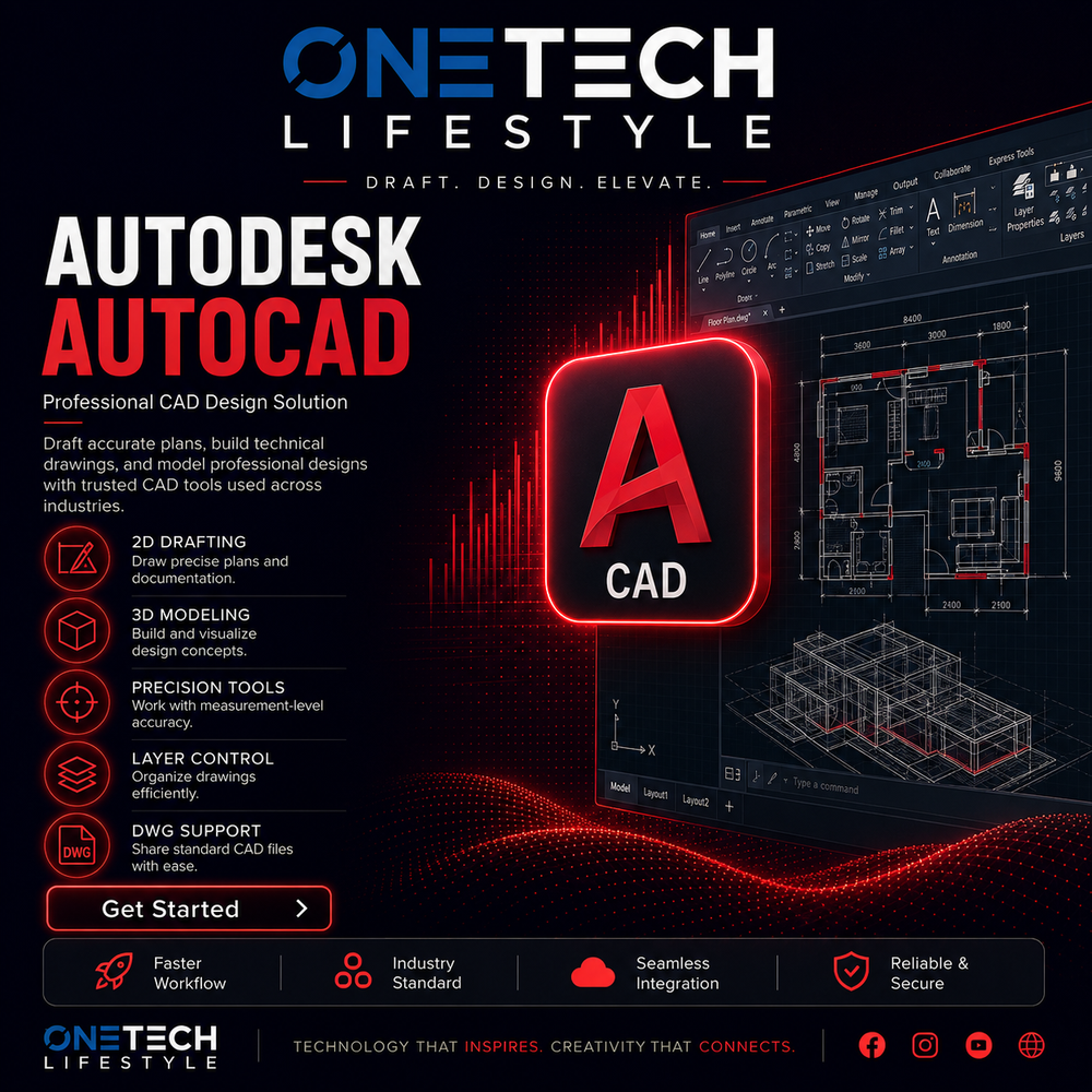 AutoCAD – Professional 2D & 3D CAD Software (Lifetime Activation)