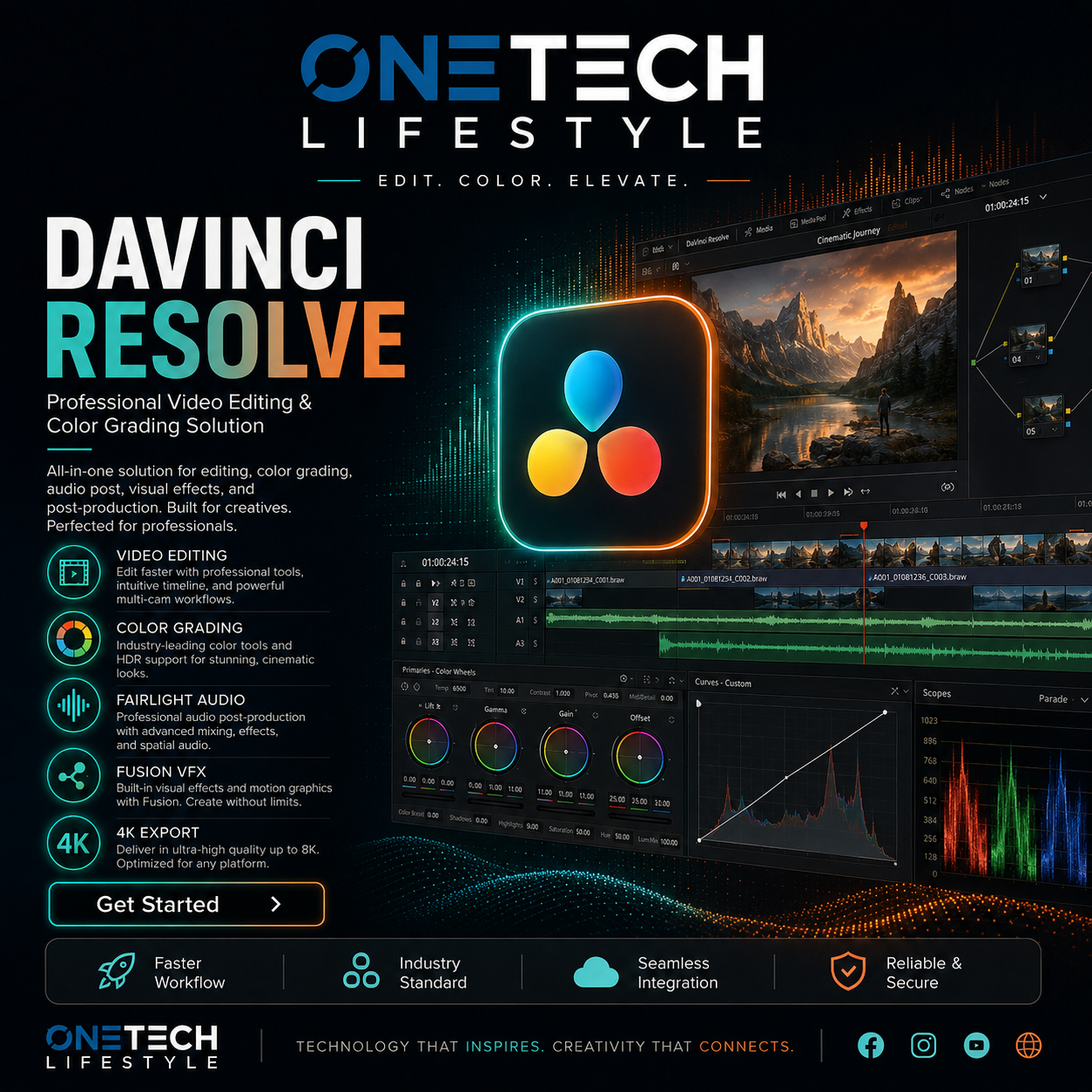 DaVinci Resolve Studio – Professional Color Grading & Video Editing (Lifetime Activation)