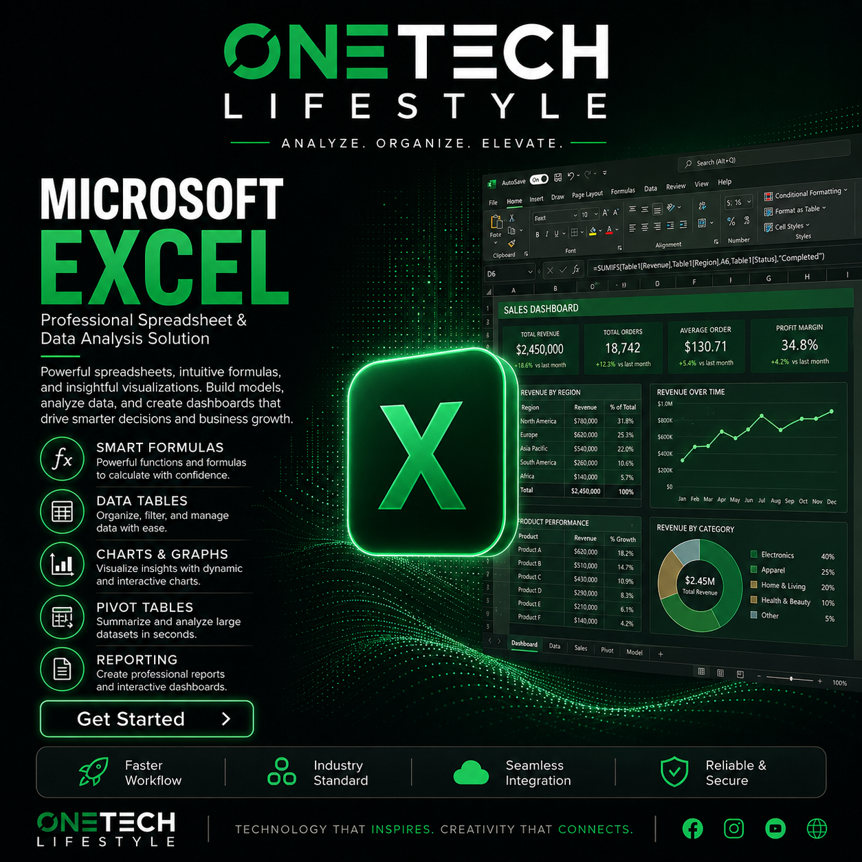 Microsoft Excel – Professional Data Analysis & Spreadsheet Tool (Lifetime Activation)