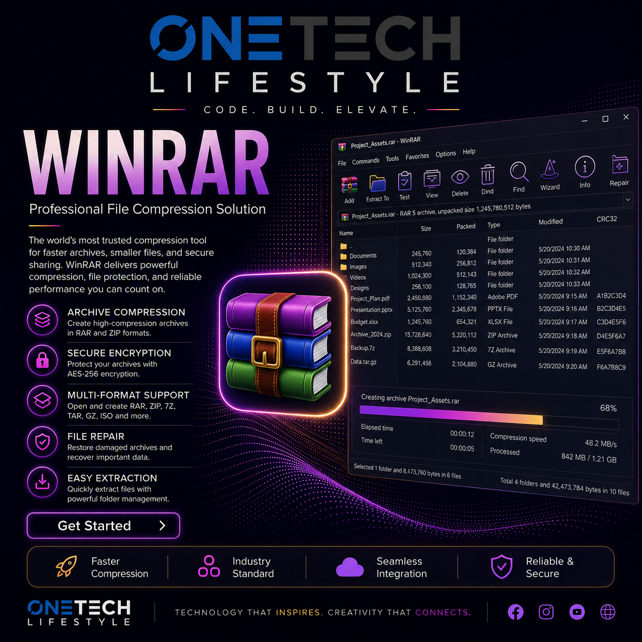 WinRAR – Professional File Archiver & Compressor (Lifetime Activation)