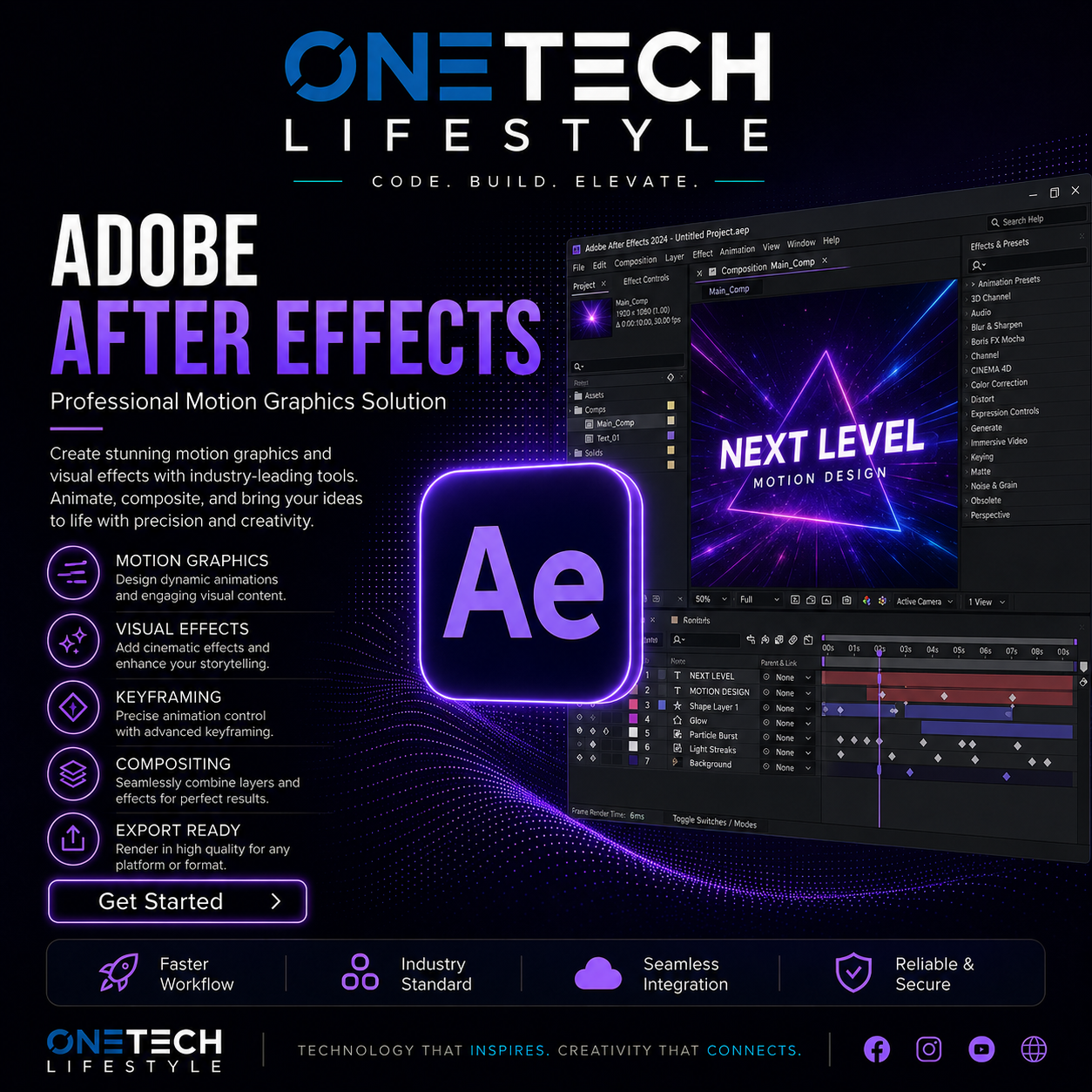 Adobe After Effects – Professional Motion Graphics & VFX (Lifetime Activation)