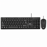 AOC KM160 Essential Wired Keyboard & Mouse Combo – Durable Spill-Resistant Design, High-Precision Optical Tracking (Black)