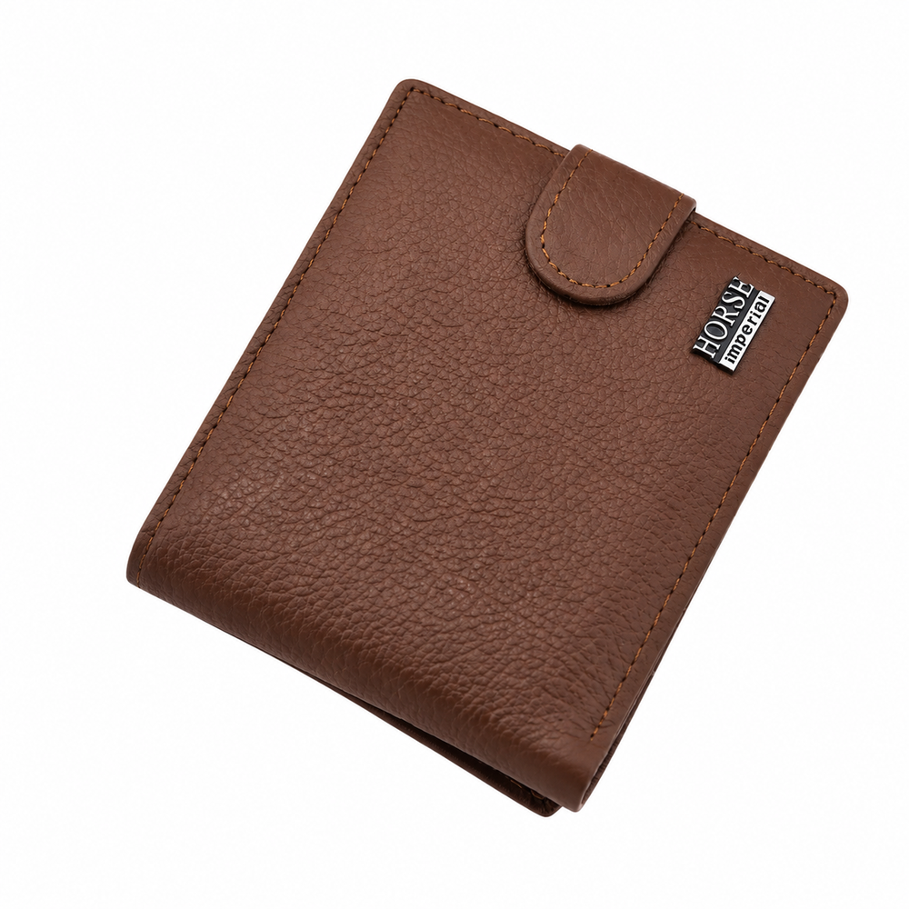 Premium Men’s Brown Leather Wallet – Handcrafted Slim Bifold Design with Multiple Card Slots & Coin Pocket