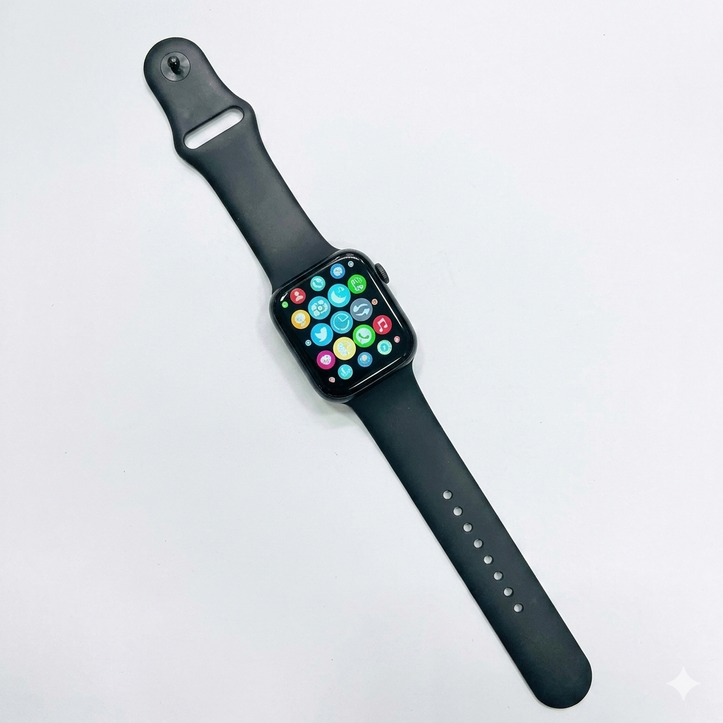 Ultra-Endurance Black Smartwatch – Long-Lasting Battery & Lightning Fast Charging Tech