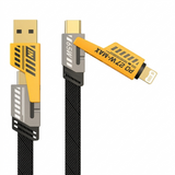 4-in-1 Universal Fast Charging Cable – 65W PD Compatible Multi-Connector Tough Braided Wire