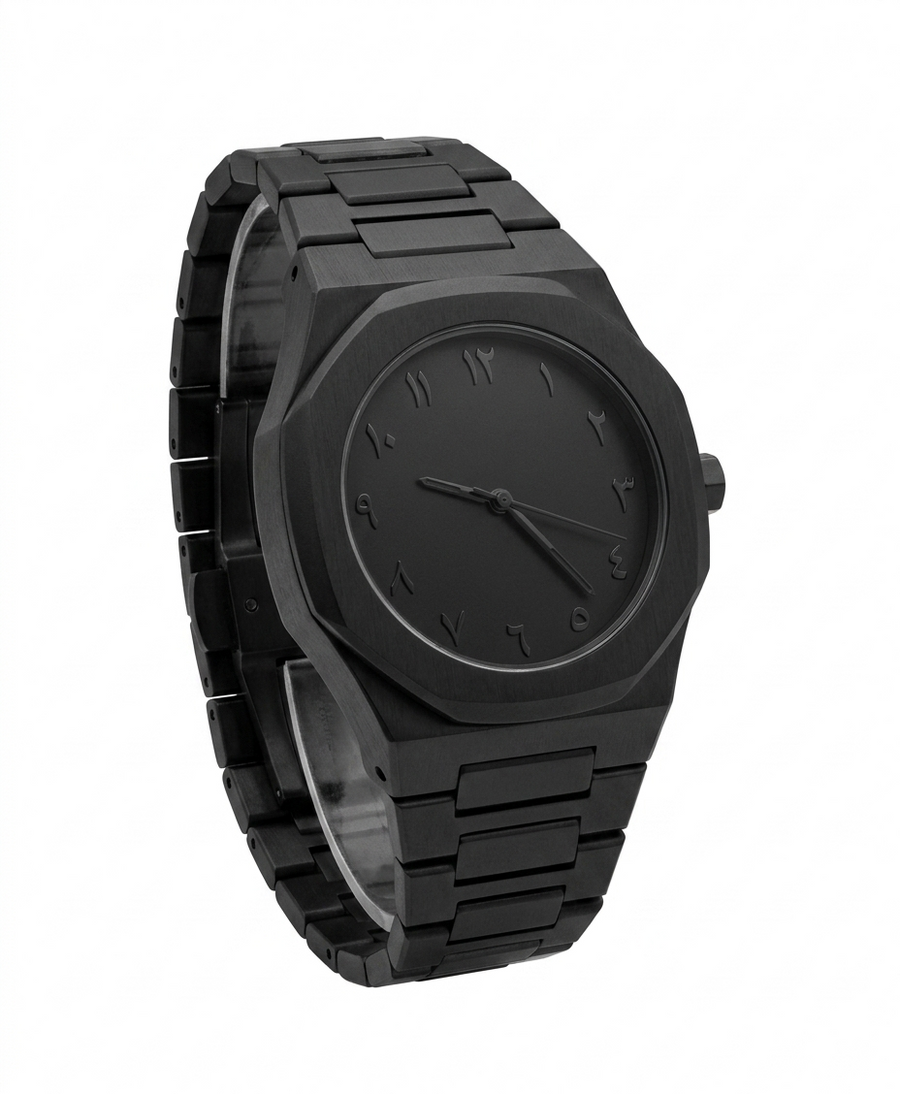 Premium Black Arabic Aura Smartwatch for Men – Luxury Design, Arabic Dial & Advanced Health Tracking ⌚🖤✨