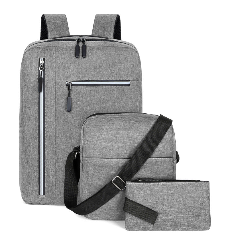Premium 3-Piece USB Charging Student Backpack Set – Durable Tech Bag for College, School & Travel