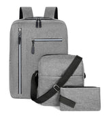 Premium 3-Piece USB Charging Student Backpack Set – Durable Tech Bag for College, School & Travel