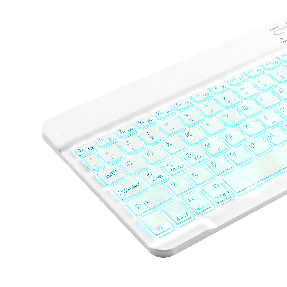 Universal Ultra-Slim Bluetooth Keyboard & Mouse Combo – Multi-Device Connectivity with RGB Backlit Keys & Rechargeable Design