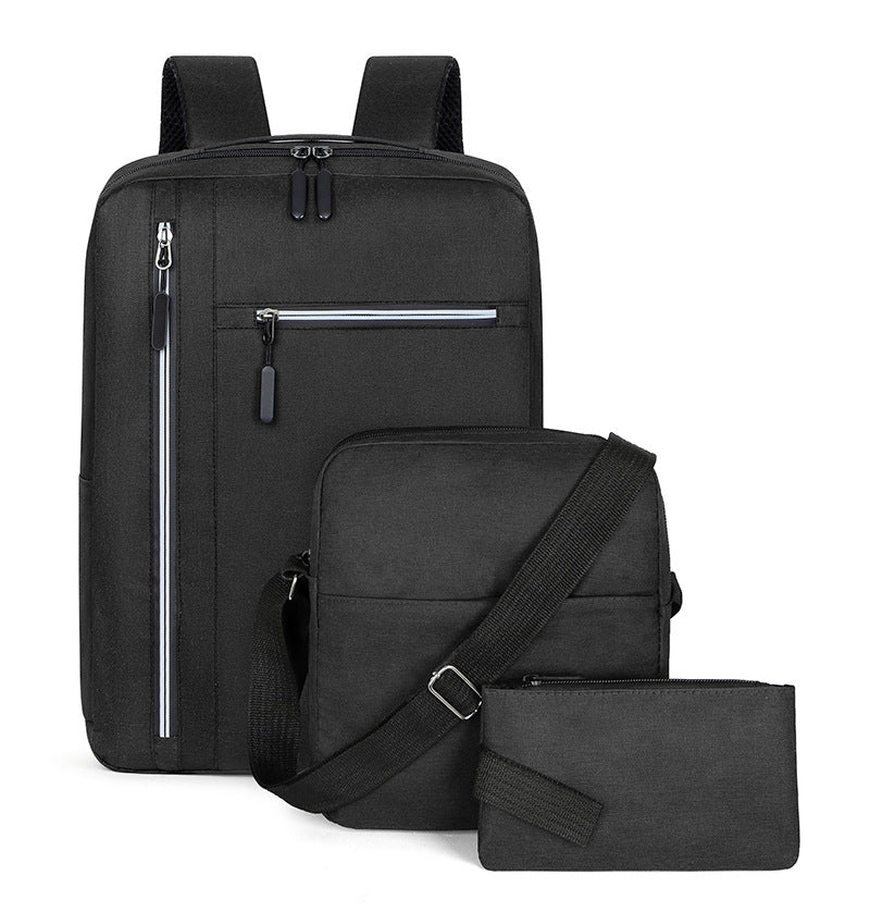 Premium 3-Piece USB Charging Student Backpack Set – Durable Tech Bag for College, School & Travel