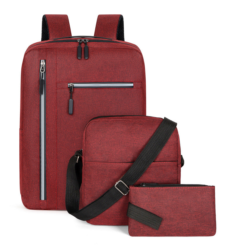 Premium 3-Piece USB Charging Student Backpack Set – Durable Tech Bag for College, School & Travel