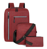 Premium 3-Piece USB Charging Student Backpack Set – Durable Tech Bag for College, School & Travel