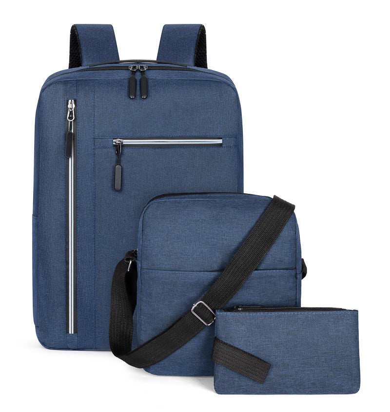 Premium 3-Piece USB Charging Student Backpack Set – Durable Tech Bag for College, School & Travel