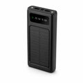 10000mAh Solar Power Bank with Built-in Cables, LED Flashlight & Fast Charging